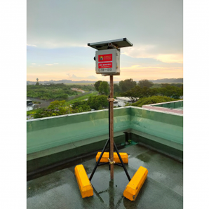 AIS NEA Class 1 Noise Monitoring System installed at Singapore construction site — rooftop with open view