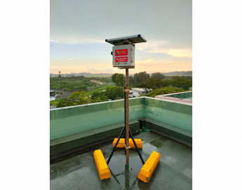 AIS NEA Class 1 Noise Monitoring System installed at Singapore construction site β rooftop with open view