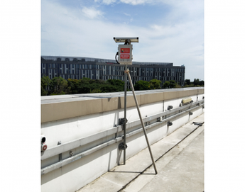 AIS NEA Class 1 Noise Monitoring Station installed on rooftop of Singapore construction site